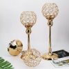 Silver/Gold Crystal Pillar Candle Holder