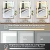 LED Wall Mounted Vanity Mirror w/  Anti-Fog, Dimmable Lights, & Touch Switch (Horizontal/Vertical)