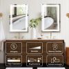 LED Wall Mounted Vanity Mirror w/  Anti-Fog, Dimmable Lights, & Touch Switch (Horizontal/Vertical)