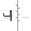 Adjustable White Laundry Pole Coat Rack & Hanger DIY Floor to Ceiling Tension Rod