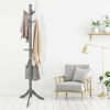 Entryway Height Adjustable Coat Rack with 9 Hooks