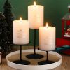 Nordic-Style Metal Pillar Candle Holder Set (3pcs)