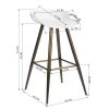 Bak Bar & kitchen Stool-White/Black by Sky Home (Set of 2)